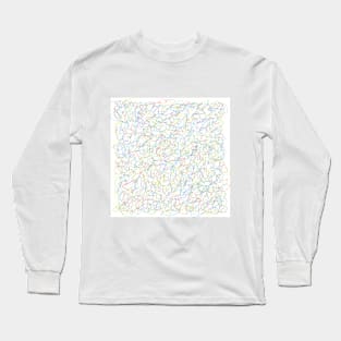 Pollock style colorful lines medley Long Sleeve T-Shirt